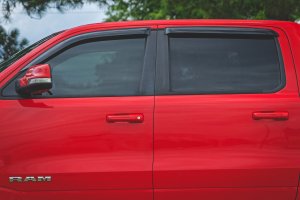 Ram 1500 TRX Side Window Deflectors - Rough Country - Tape On Rain Guard - '21-'24